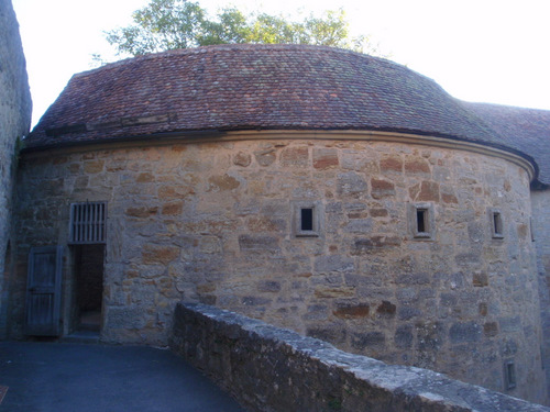 This corner building is a solid stone.